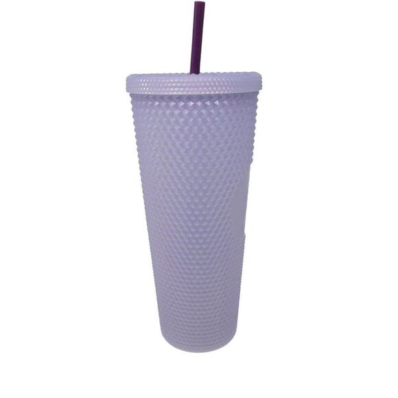 Starbucks 2021 Holiday Icy Lilac Bling Studded Cold Cup Tumbler 24oz Pastel - Picture 5 of 8